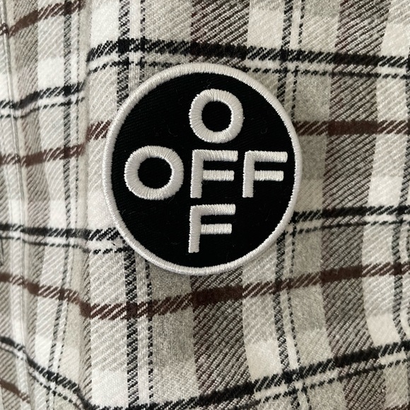 Off-White grey checker hooded shirt jacket - Picture 4 of 15